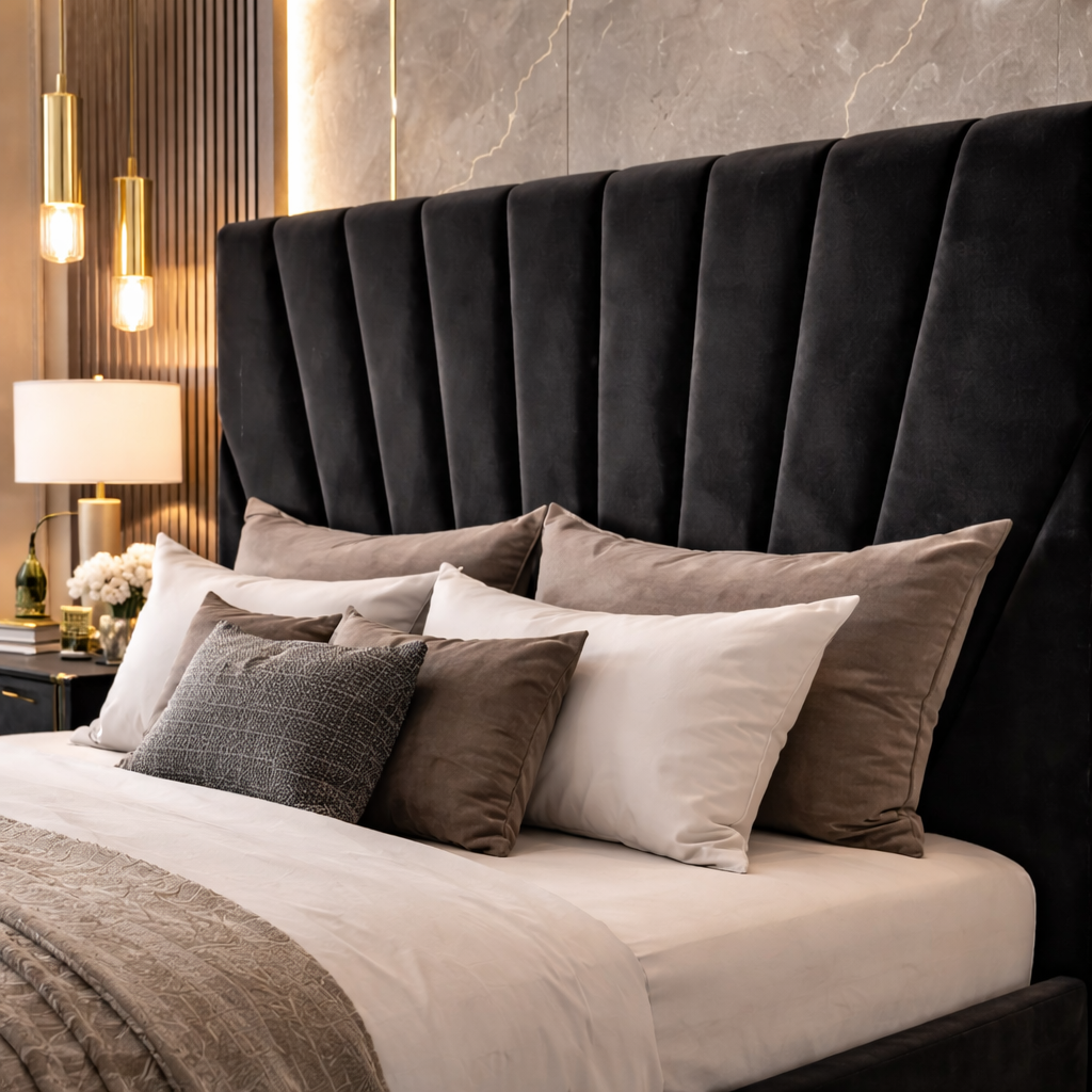 Moonrise Upholstered TV Bed with Lift-Up Mechanism