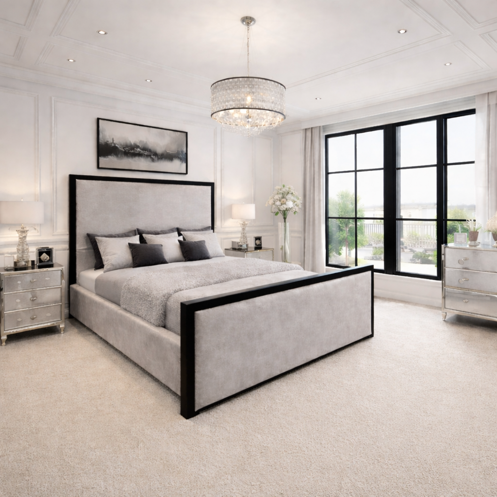 Plain Bumper Upholstered Bed Frame